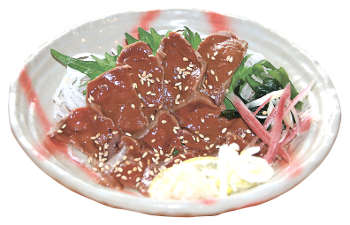 ▲馬肉の「レバー炙り」(1080円)