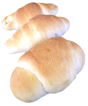 ▲「あんこ塩パン」(手前・170円)と「塩パン」(奥・140円)