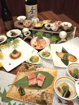 ▲8000円コース料理の一例