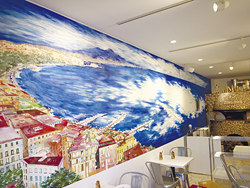 アーティストの越ちひろさんが描いたナポリの風景