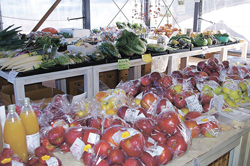 地元産の旬の農産物を幅広く販売