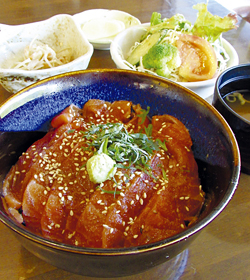 「佐久穂町佐々木さんの信州サーモン丼定食」
