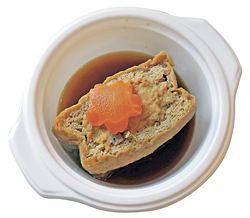 「自家製鶏つくねの栃尾揚つつみ」(390円)