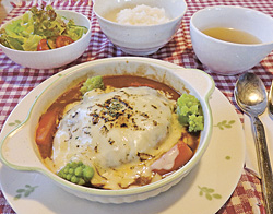 チーズ煮込みハンバーグセット